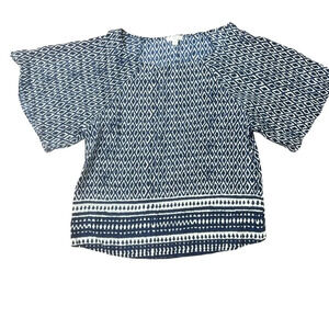 BLL NY new blouse in excellent like-new condition  short sleeve blue